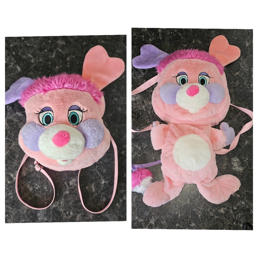 Dolls Kill Popples Plush Backpack Party Pink Purple Large 80s Retro Cartoon Bag
